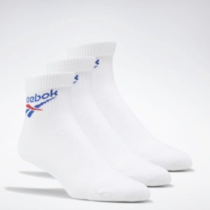 Skarpetki Damskie Reebok Classic Foundation Ankle Białe PL 39MLAQU